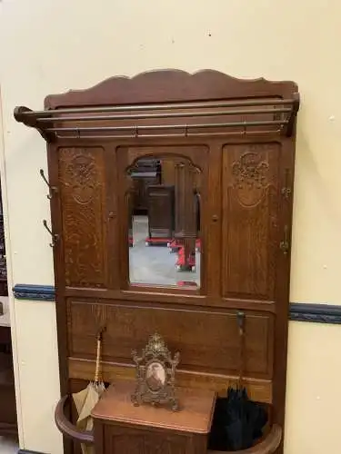 Antik - Garderobe mit Schrank, - Jugendstil -  Lieferung möglich!