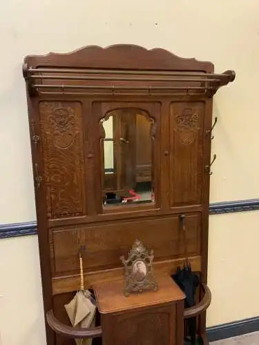 Antik - Garderobe mit Schrank, - Jugendstil -  Lieferung möglich!