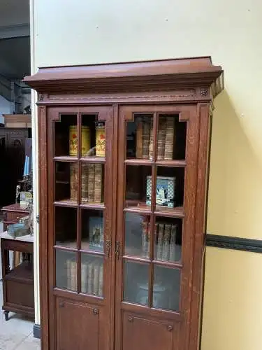 Antik - Bücherschrank, Vitrine, - Jugendstil - Lieferung möglich!