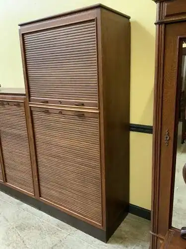 Antiker Art Deco Rolladen Archiv Schrank - Sensationell - Lieferung möglich!