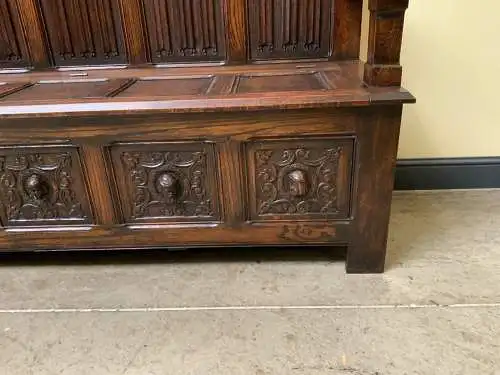 Antike Neogotische Truhenbank, Bank, Truhe,  Schuhschrank -  Lieferung möglich!