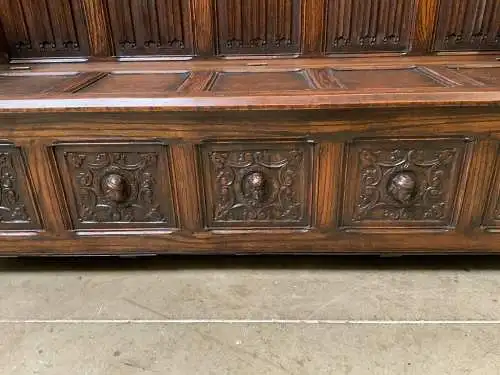 Antike Neogotische Truhenbank, Bank, Truhe,  Schuhschrank -  Lieferung möglich!