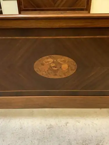 Antikes Jugendstil Prunk Bett, Bronzeverzierungen, Rosenholz-Lieferung möglich!