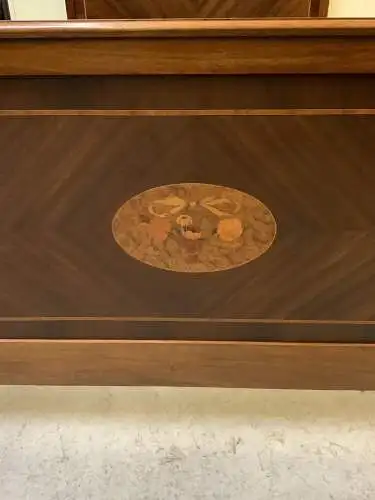 Antikes Jugendstil Prunk Bett, Bronzeverzierungen, Rosenholz-Lieferung möglich!