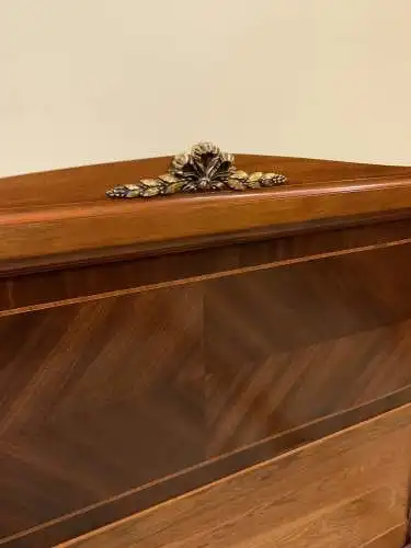 Antikes Jugendstil Prunk Bett, Bronzeverzierungen, Rosenholz-Lieferung möglich!
