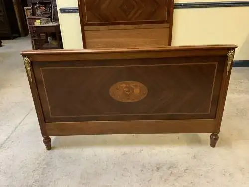 Antikes Jugendstil Prunk Bett, Bronzeverzierungen, Rosenholz-Lieferung möglich!
