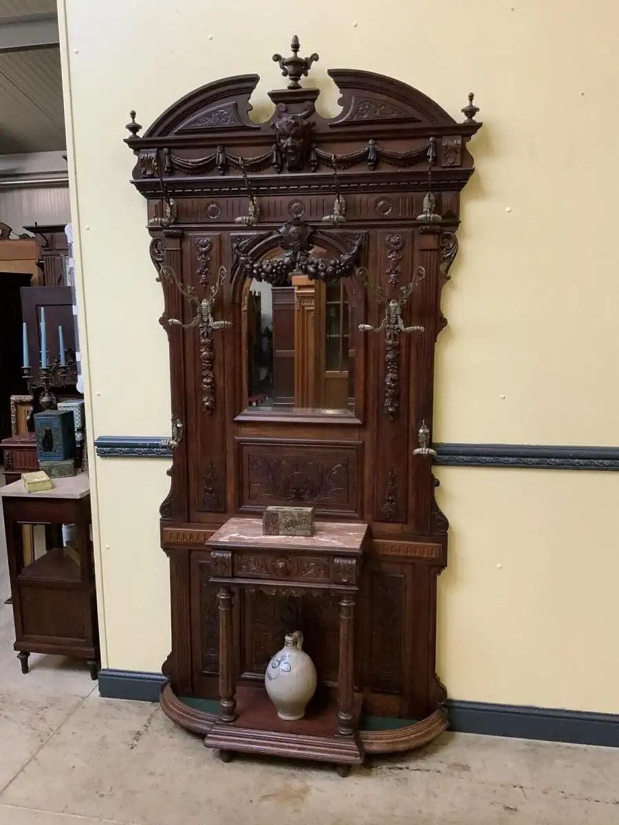Antike imposante Historismus Garderobe, Jugendstil - Lieferung möglich! 0