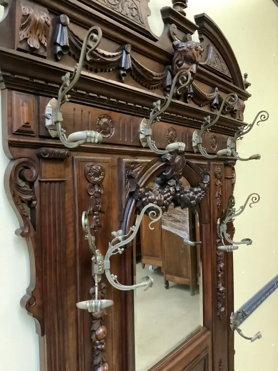 Antike imposante Historismus Garderobe, Jugendstil - Lieferung möglich! 10