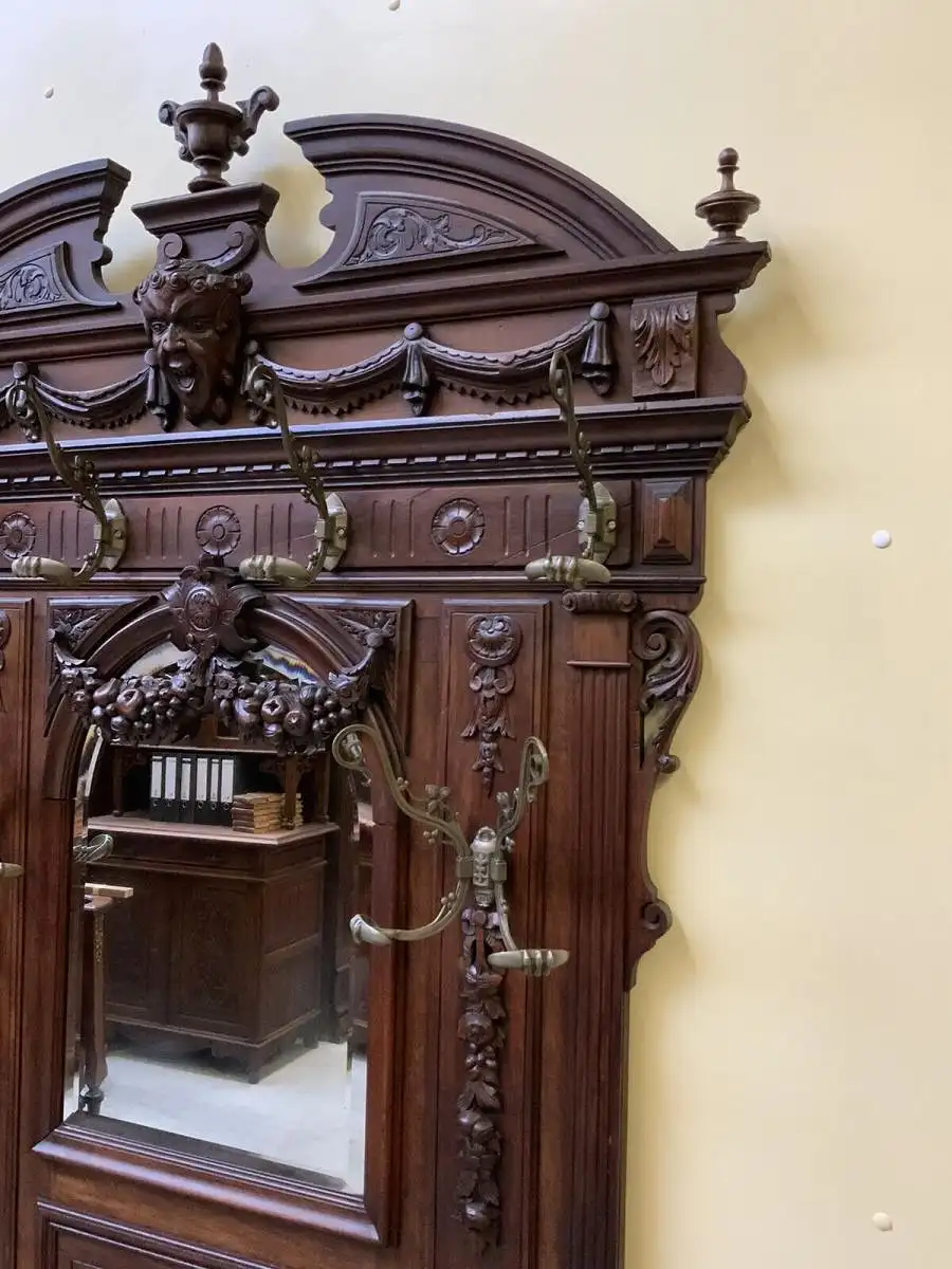 Antike imposante Historismus Garderobe, Jugendstil - Lieferung möglich! 11