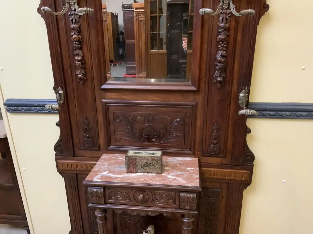 Antike imposante Historismus Garderobe, Jugendstil - Lieferung möglich! 15