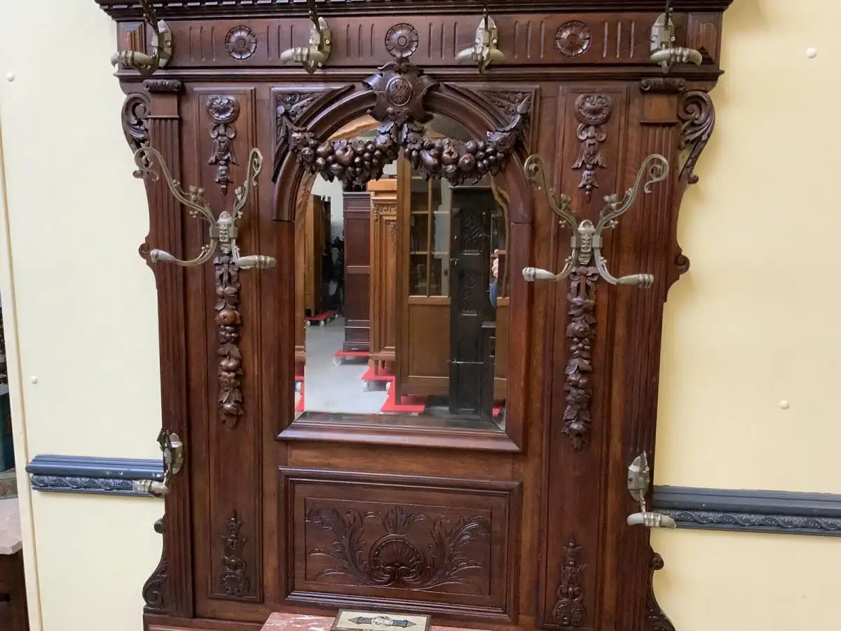 Antike imposante Historismus Garderobe, Jugendstil - Lieferung möglich! 16