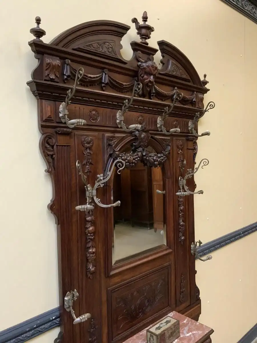 Antike imposante Historismus Garderobe, Jugendstil - Lieferung möglich! 9