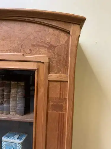 Antike Jugendstil Vitrine, Bücherschrank - Art Nouveau - Lieferung möglich!