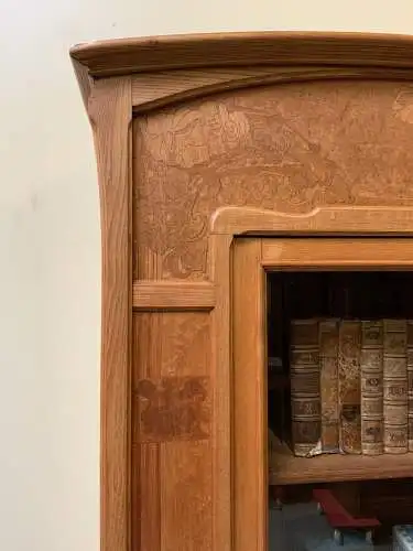 Antike Jugendstil Vitrine, Bücherschrank - Art Nouveau - Lieferung möglich!