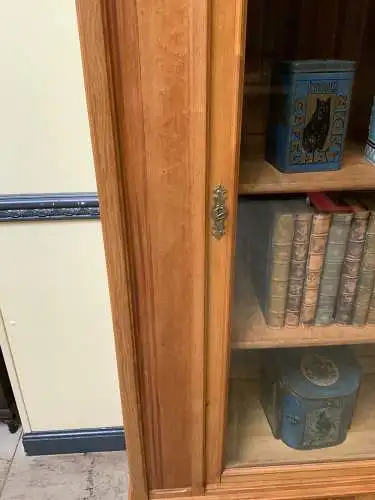 Antike Jugendstil Vitrine, Bücherschrank - Art Nouveau - Lieferung möglich!