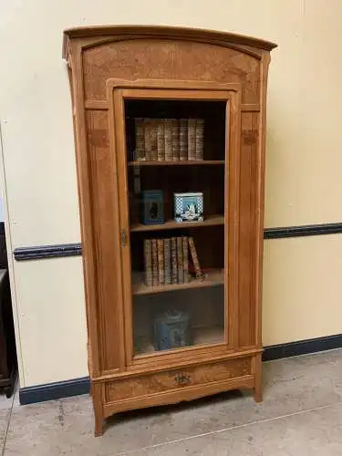 Antike Jugendstil Vitrine, Bücherschrank - Art Nouveau - Lieferung möglich!