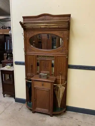 Antik - Garderobe mit Schrank und Schub - Jugendstil -  Lieferung möglich!