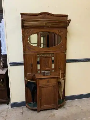 Antik - Garderobe mit Schrank und Schub - Jugendstil -  Lieferung möglich!