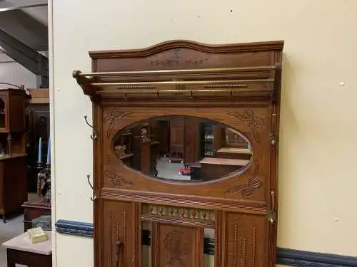Antik - Garderobe mit Schrank und Schub - Jugendstil -  Lieferung möglich!