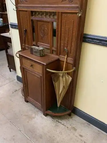 Antik - Garderobe mit Schrank und Schub - Jugendstil -  Lieferung möglich!
