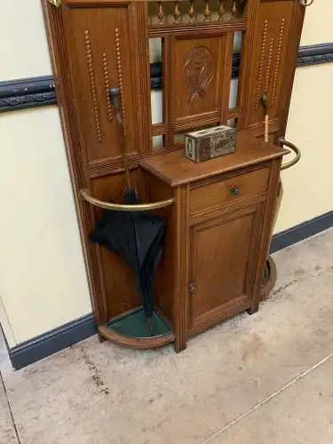Antik - Garderobe mit Schrank und Schub - Jugendstil -  Lieferung möglich!