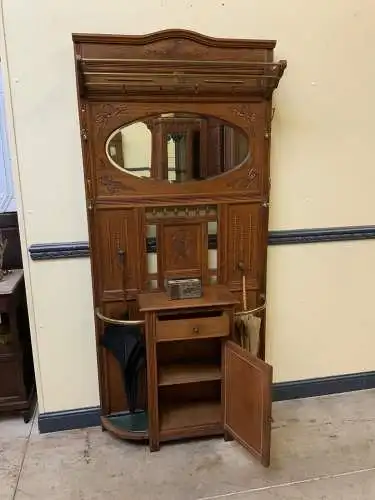 Antik - Garderobe mit Schrank und Schub - Jugendstil -  Lieferung möglich!
