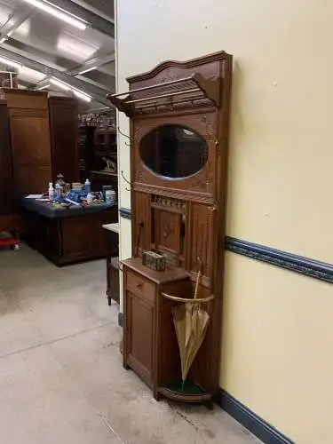 Antik - Garderobe mit Schrank und Schub - Jugendstil -  Lieferung möglich!