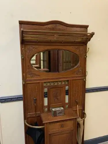 Antik - Garderobe mit Schrank und Schub - Jugendstil -  Lieferung möglich!