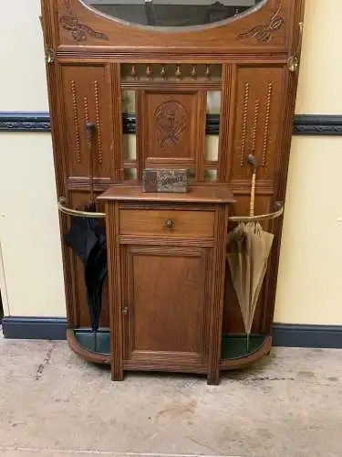 Antik - Garderobe mit Schrank und Schub - Jugendstil -  Lieferung möglich!