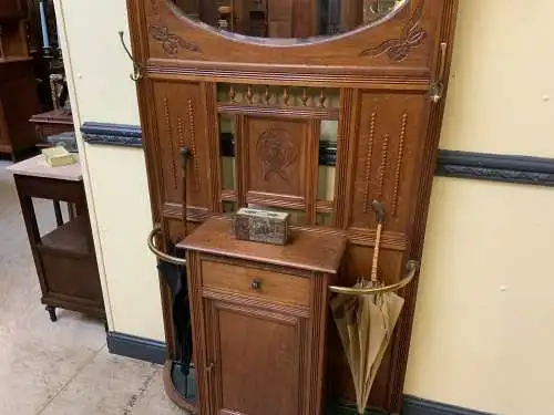 Antik - Garderobe mit Schrank und Schub - Jugendstil -  Lieferung möglich!
