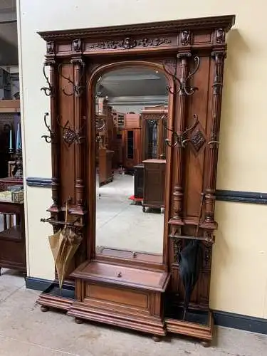 Antike imposante Jugendstil Garderobe, - Historismus  - Lieferung möglich!