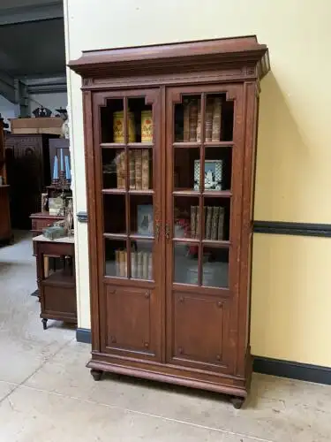 Antik - Bücherschrank, Vitrine, - Jugendstil - Lieferung möglich! 0