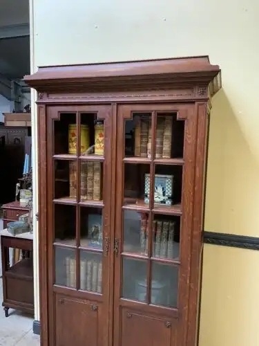 Antik - Bücherschrank, Vitrine, - Jugendstil - Lieferung möglich! 10