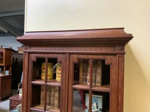 Antik - Bücherschrank, Vitrine, - Jugendstil - Lieferung möglich! 11
