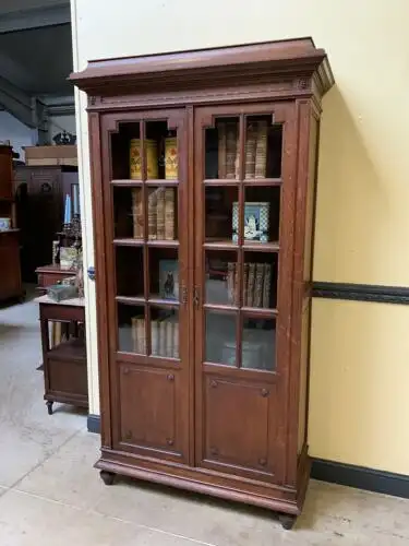 Antik - Bücherschrank, Vitrine, - Jugendstil - Lieferung möglich! 13