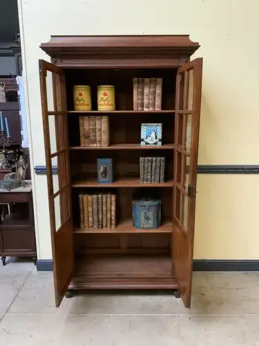 Antik - Bücherschrank, Vitrine, - Jugendstil - Lieferung möglich! 14