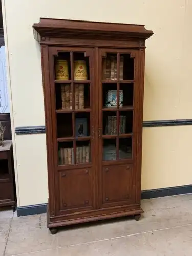 Antik - Bücherschrank, Vitrine, - Jugendstil - Lieferung möglich! 2
