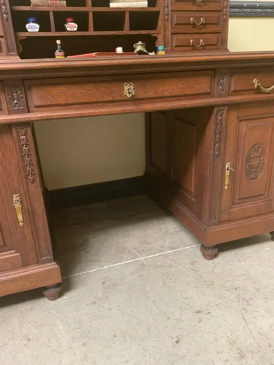 Antiker Jugendstil Schreibtisch,  Aufsatz, -  Traumhaft  - Lieferung möglich! 11