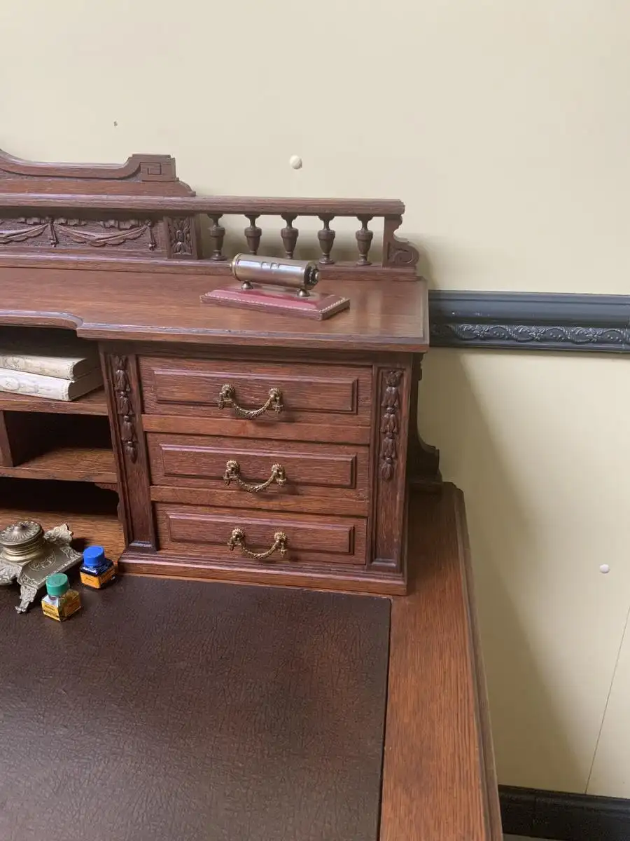 Antiker Jugendstil Schreibtisch,  Aufsatz, -  Traumhaft  - Lieferung möglich! 14