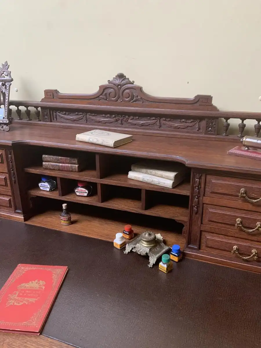 Antiker Jugendstil Schreibtisch,  Aufsatz, -  Traumhaft  - Lieferung möglich! 15