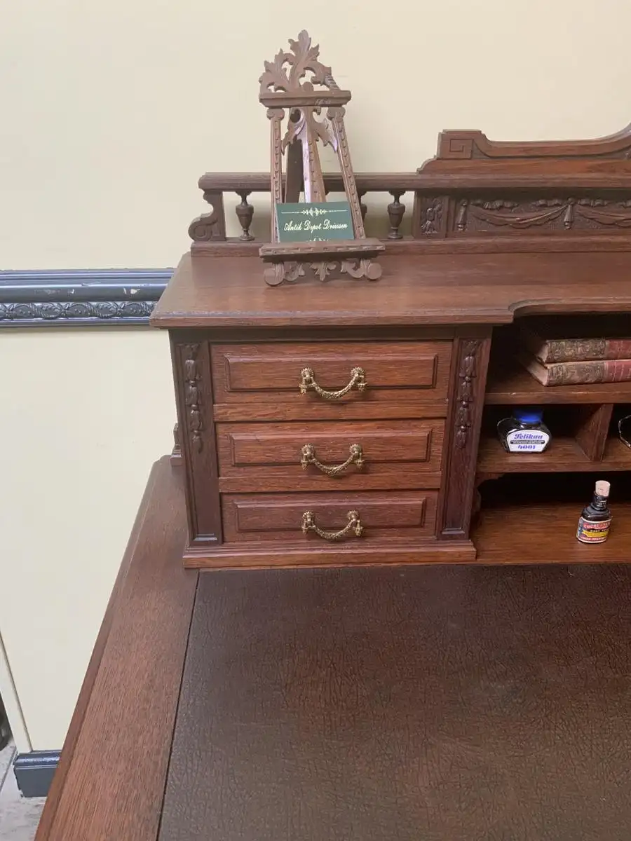 Antiker Jugendstil Schreibtisch,  Aufsatz, -  Traumhaft  - Lieferung möglich! 16