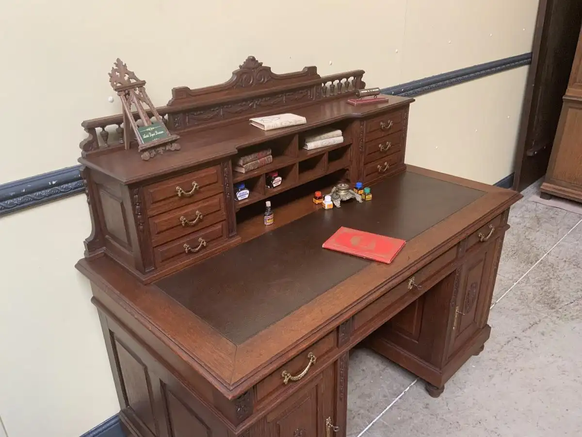 Antiker Jugendstil Schreibtisch,  Aufsatz, -  Traumhaft  - Lieferung möglich! 18