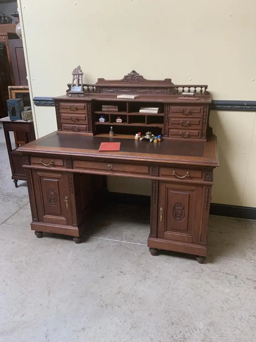 Antiker Jugendstil Schreibtisch,  Aufsatz, -  Traumhaft  - Lieferung möglich! 2