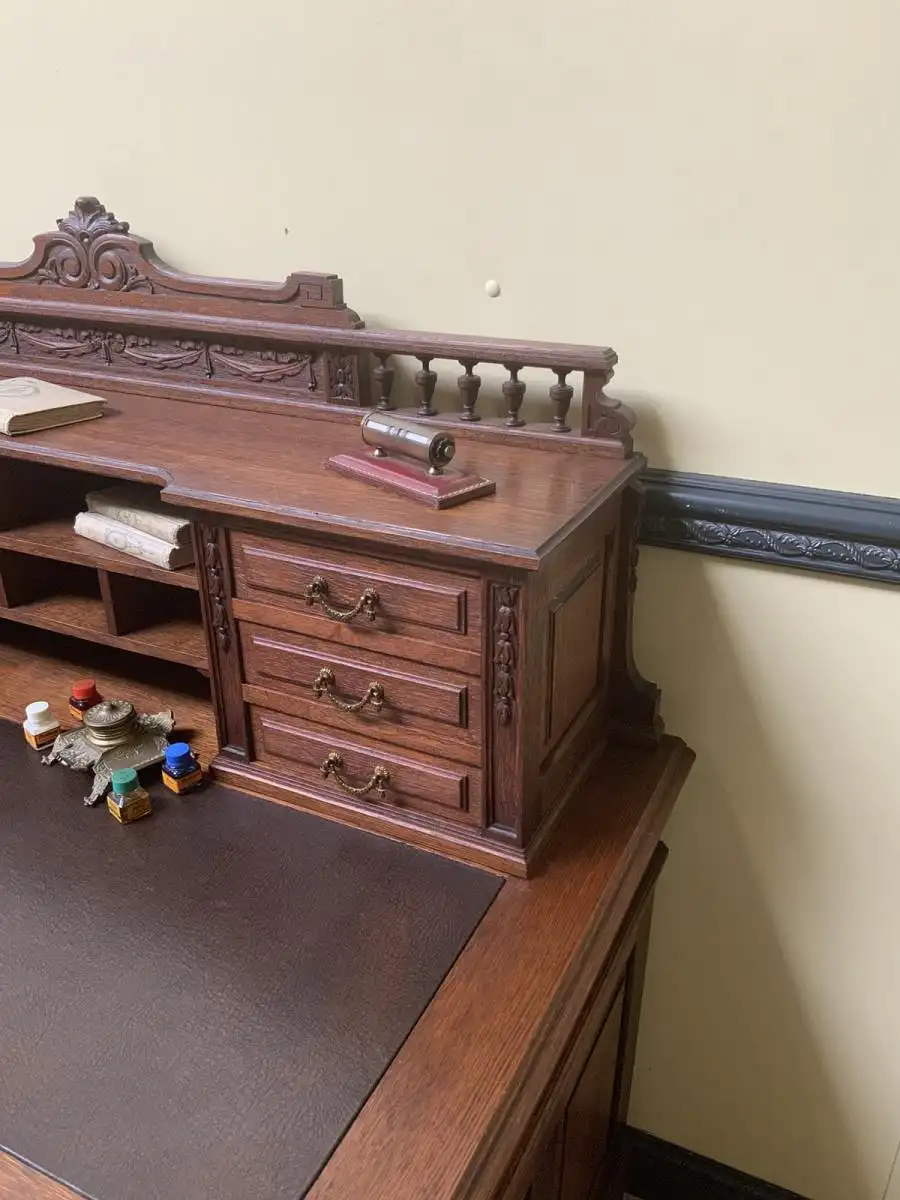 Antiker Jugendstil Schreibtisch,  Aufsatz, -  Traumhaft  - Lieferung möglich! 21