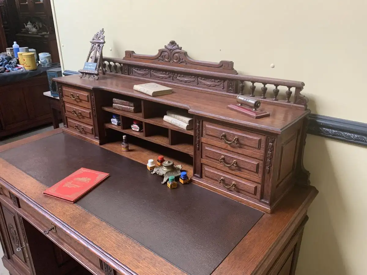 Antiker Jugendstil Schreibtisch,  Aufsatz, -  Traumhaft  - Lieferung möglich! 22