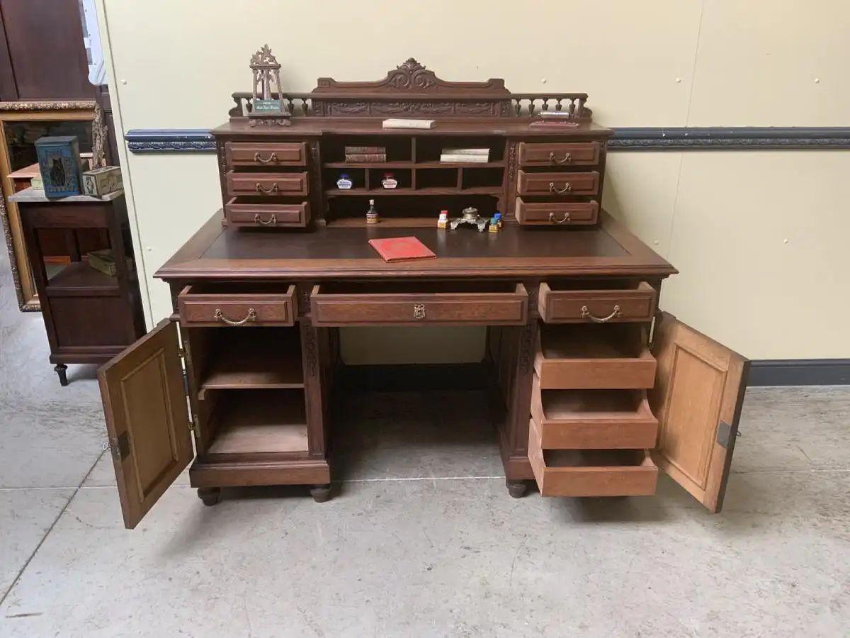 Antiker Jugendstil Schreibtisch,  Aufsatz, -  Traumhaft  - Lieferung möglich! 23