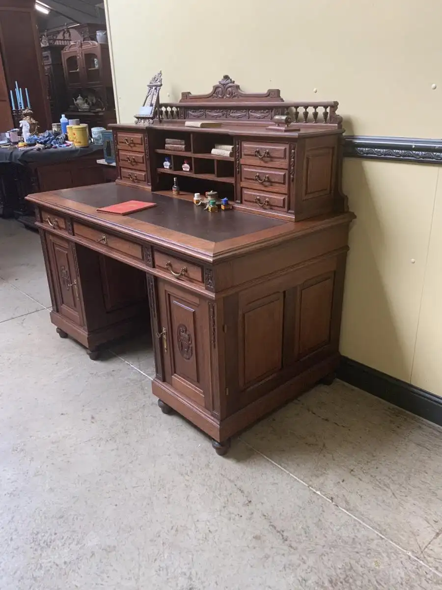 Antiker Jugendstil Schreibtisch,  Aufsatz, -  Traumhaft  - Lieferung möglich! 3