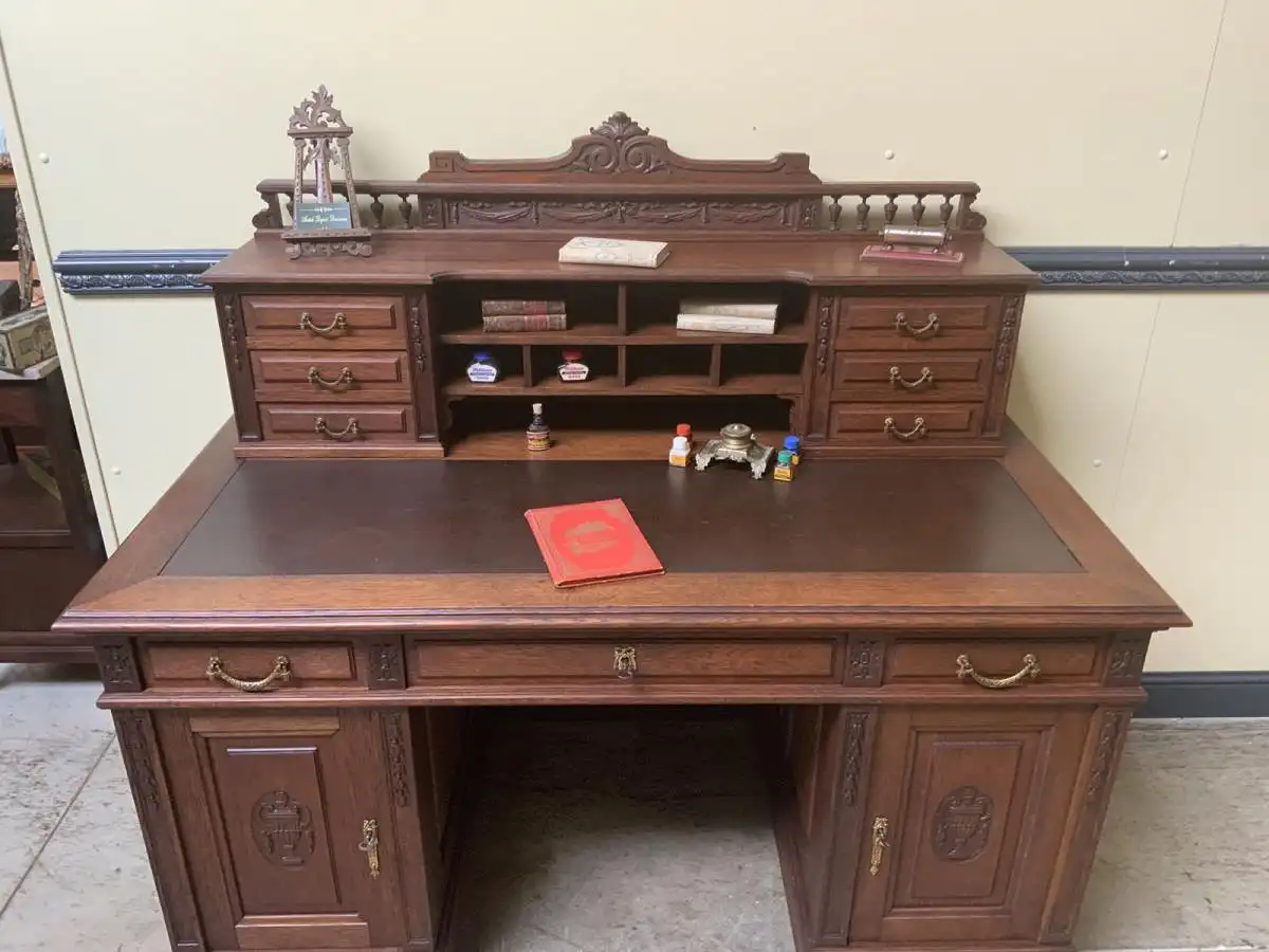 Antiker Jugendstil Schreibtisch,  Aufsatz, -  Traumhaft  - Lieferung möglich! 7