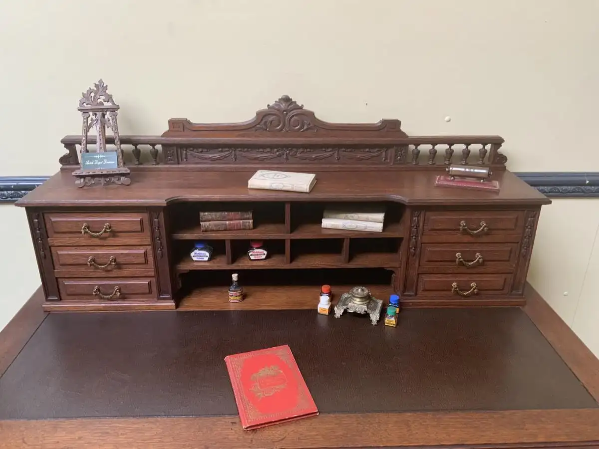 Antiker Jugendstil Schreibtisch,  Aufsatz, -  Traumhaft  - Lieferung möglich! 8