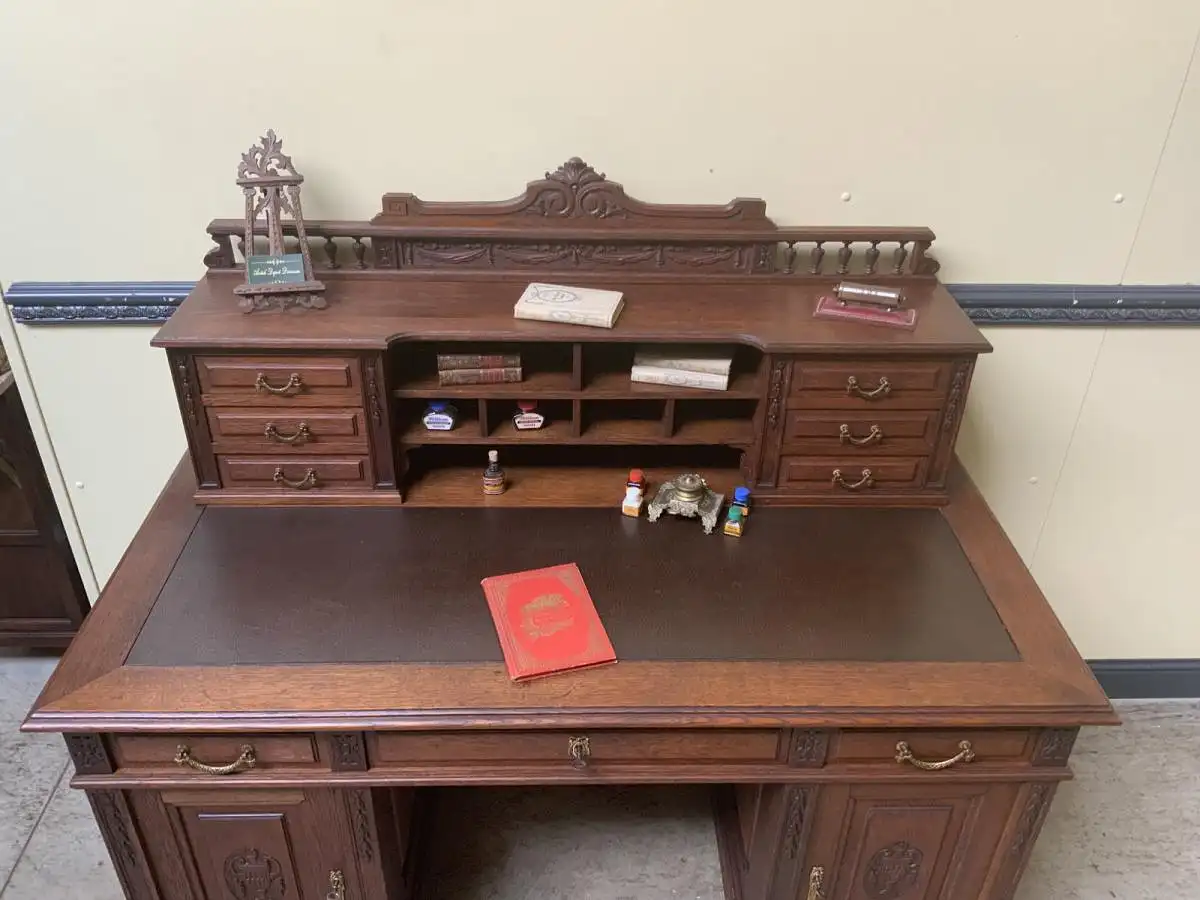 Antiker Jugendstil Schreibtisch,  Aufsatz, -  Traumhaft  - Lieferung möglich! 9